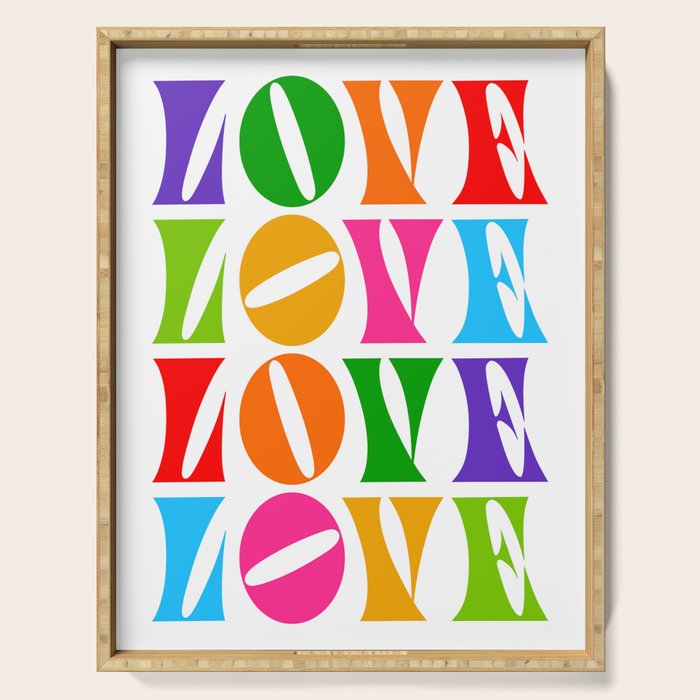 Rainbow LOVE - Groovy Repeat! Serving Tray Gallery Image 1