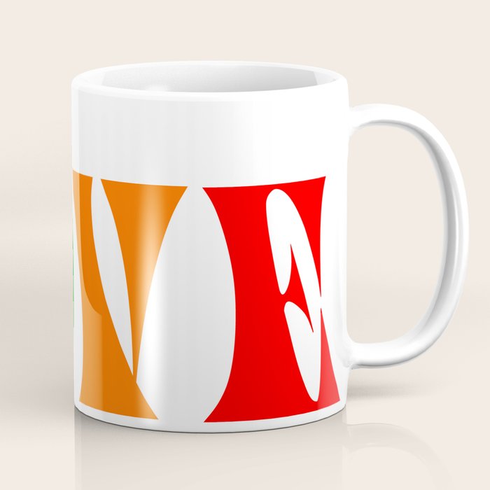 Rainbow LOVE - Groovy Repeat! Coffee Mug Gallery Image 1