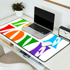 Rainbow LOVE - Groovy Repeat! Desk Mat Gallery Image 2