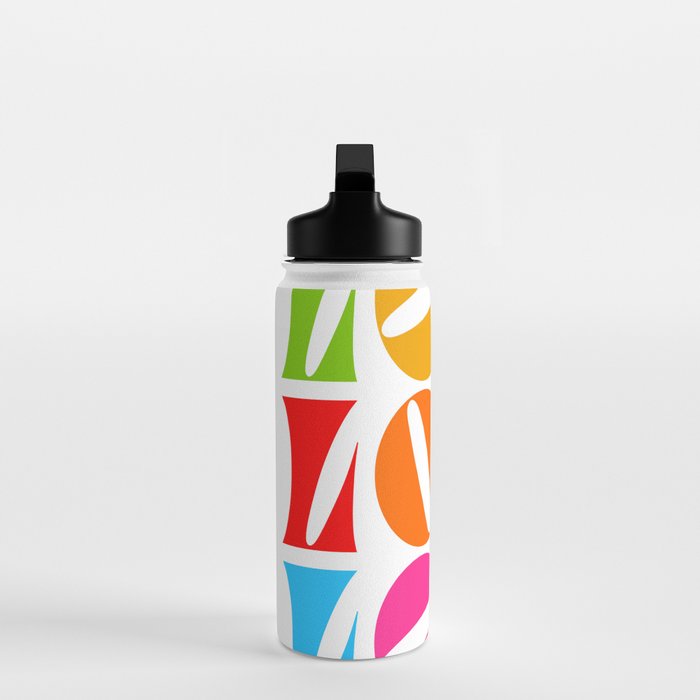 Rainbow LOVE - Groovy Repeat! Water Bottle Gallery Image 3