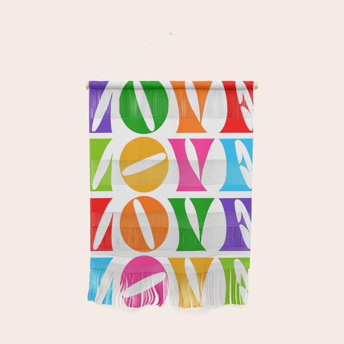 Rainbow LOVE - Groovy Repeat! Wall Hanging Gallery Image 1