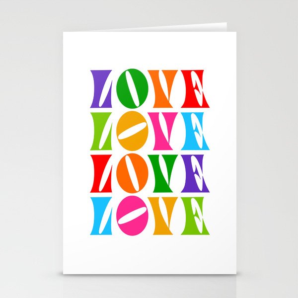 Rainbow LOVE - Groovy Repeat! Stationery Card Gallery Image 2