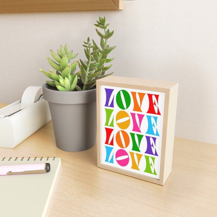 Rainbow LOVE - Groovy Repeat! Mini Art Print Gallery Image 2
