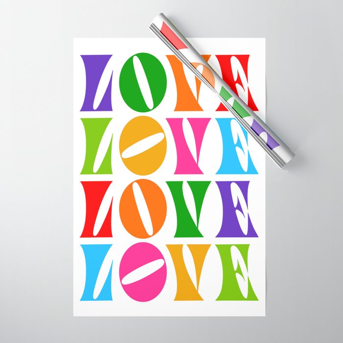 Rainbow LOVE - Groovy Repeat! Wrapping Paper Gallery Image 1