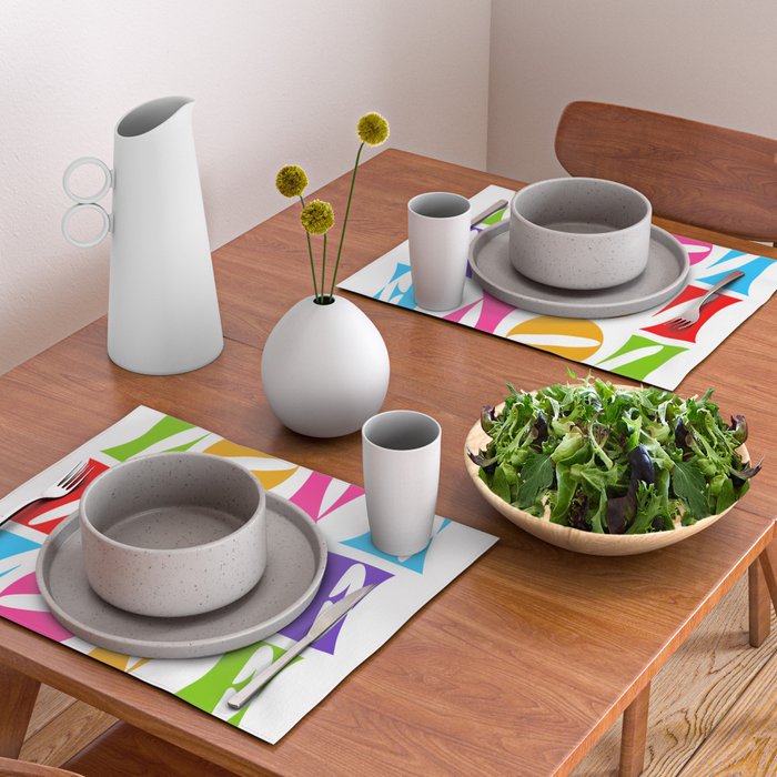 Rainbow LOVE - Groovy Repeat! Placemat Gallery Image 2