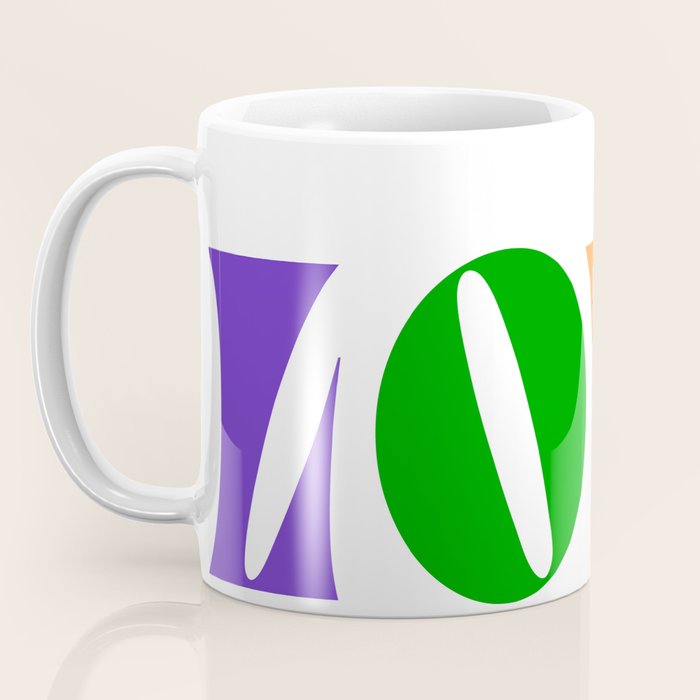 Rainbow LOVE - Groovy Repeat! Coffee Mug Gallery Image 3