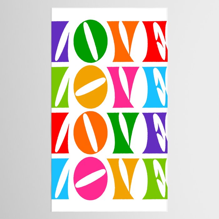 Rainbow LOVE - Groovy Repeat! Tablecloth Gallery Image 2