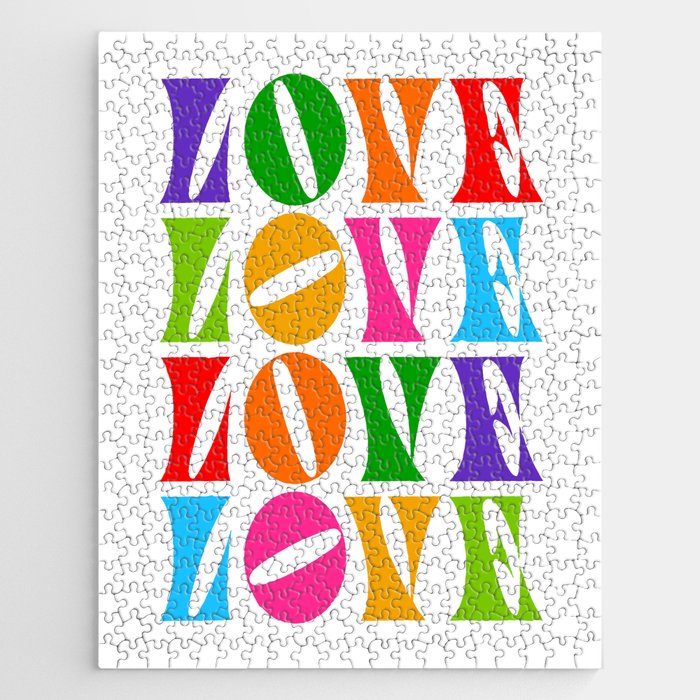 Rainbow LOVE - Groovy Repeat! Jigsaw Puzzle Gallery Image 1
