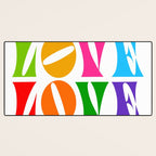 Rainbow LOVE - Groovy Repeat! Desk Mat Gallery Image 3