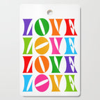 Rainbow LOVE - Groovy Repeat! Cutting Board Gallery Image 1