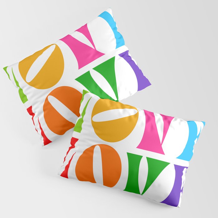 Rainbow LOVE - Groovy Repeat! Pillow Sham Gallery Image 3