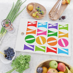 Rainbow LOVE - Groovy Repeat! Cutting Board Gallery Image 2