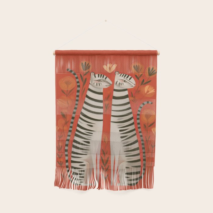 Striped Cat Pair Wall Hanging Gallery Image 1