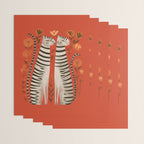 Striped Cat Pair Wrapping Paper Gallery Image 3