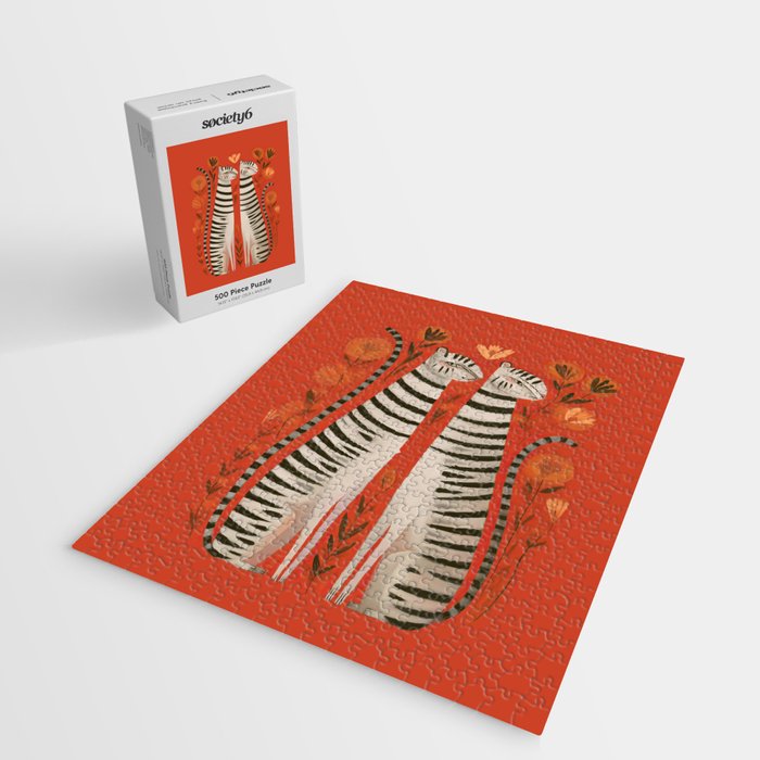 Striped Cat Pair Jigsaw Puzzle Gallery Image 2