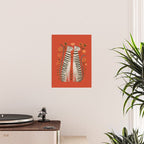 Striped Cat Pair Poster Gallery Image 2