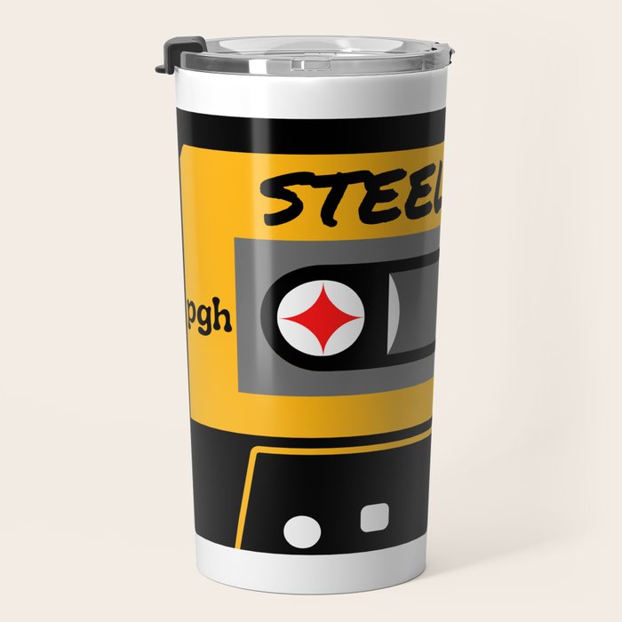 Pittsburgh Steel City 412 Vintage Music Cassette Tape Travel Mug Gallery Image 3