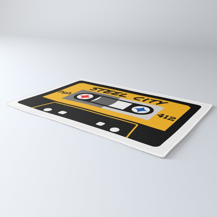 Pittsburgh Steel City 412 Vintage Music Cassette Tape Rug Gallery Image 3