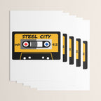 Pittsburgh Steel City 412 Vintage Music Cassette Tape Wrapping Paper Gallery Image 3