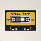 Pittsburgh Steel City 412 Vintage Music Cassette Tape Welcome Mat Gallery Image 1