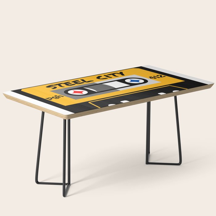 Pittsburgh Steel City 412 Vintage Music Cassette Tape Coffee Table Gallery Image 1
