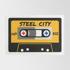 Pittsburgh Steel City 412 Vintage Music Cassette Tape Rug Gallery Image 2