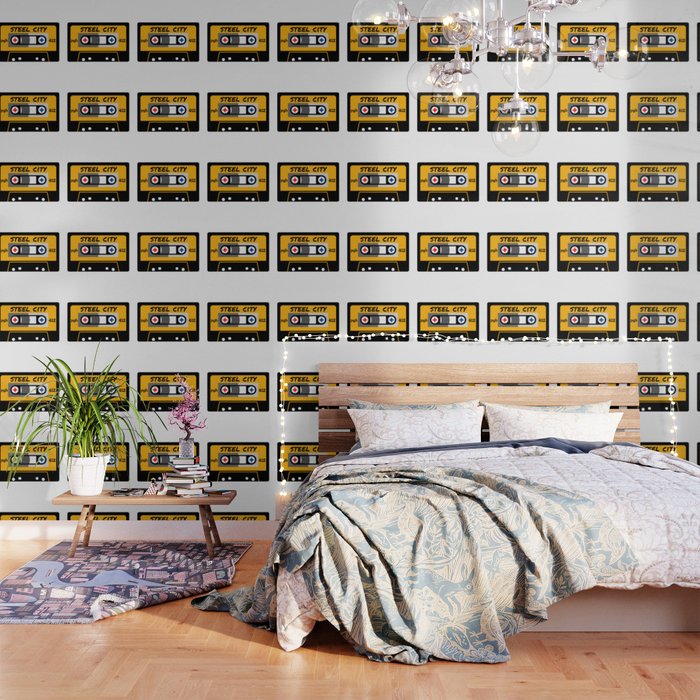 Pittsburgh Steel City 412 Vintage Music Cassette Tape Wallpaper Gallery Image 3