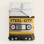 Pittsburgh Steel City 412 Vintage Music Cassette Tape Duvet Cover Gallery Image 6
