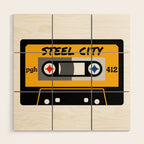 Pittsburgh Steel City 412 Vintage Music Cassette Tape Wood Wall Art Gallery Image 1
