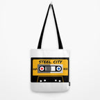 Pittsburgh Steel City 412 Vintage Music Cassette Tape Tote Bag Gallery Image 2