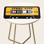 Pittsburgh Steel City 412 Vintage Music Cassette Tape Side Table Gallery Image 2