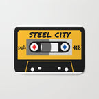 Pittsburgh Steel City 412 Vintage Music Cassette Tape Bath Mat Gallery Image 1