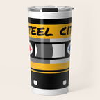 Pittsburgh Steel City 412 Vintage Music Cassette Tape Travel Mug Gallery Image 1