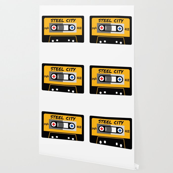 Pittsburgh Steel City 412 Vintage Music Cassette Tape Wallpaper Gallery Image 2