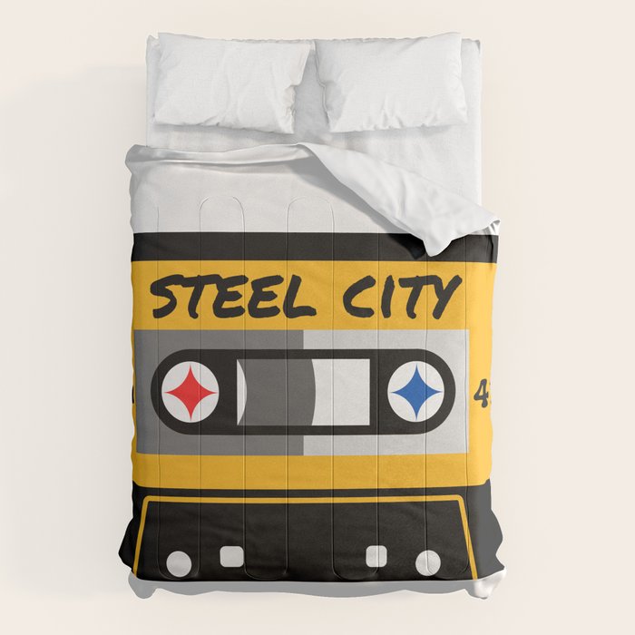 Pittsburgh Steel City 412 Vintage Music Cassette Tape Comforter Gallery Image 6
