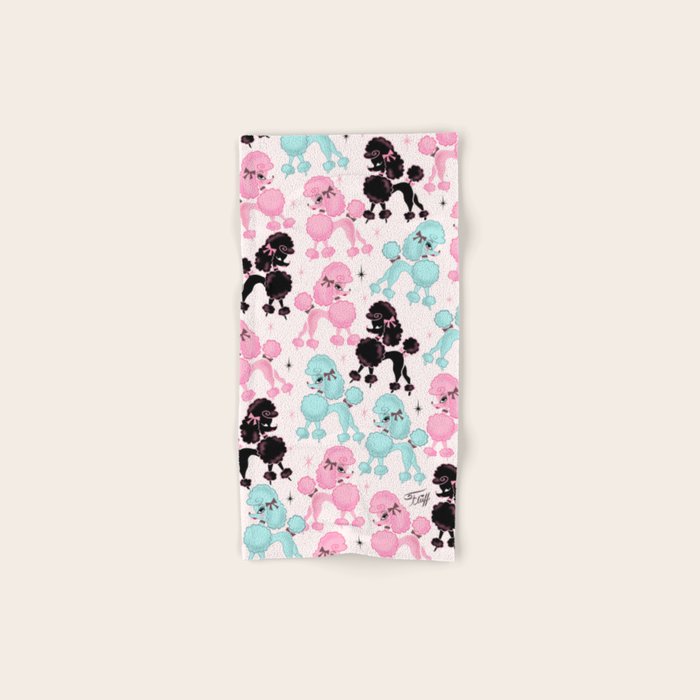 Poodlerama Retro Poodles Bath Towel Gallery Image 1