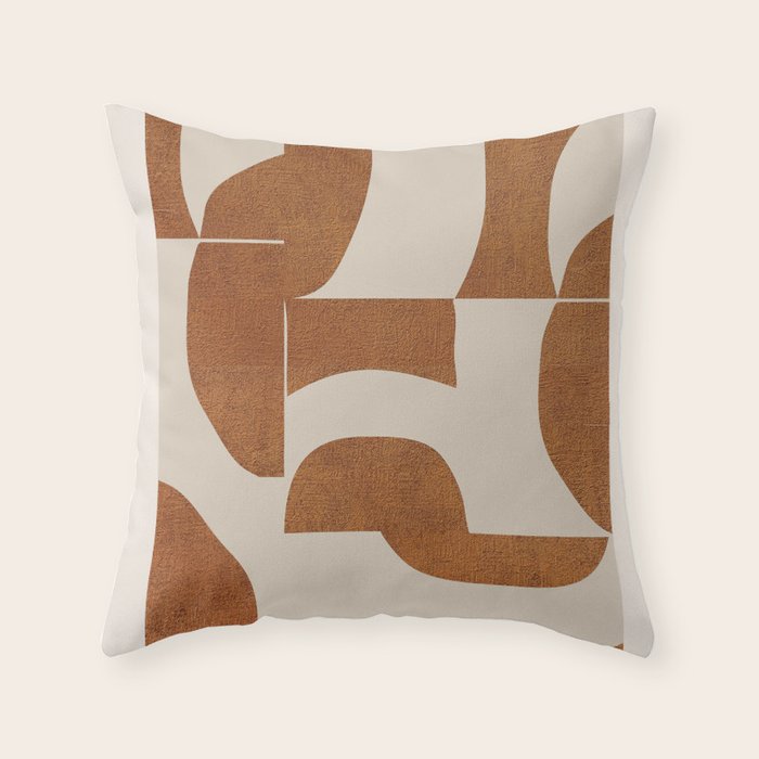 Minimal Geometric Shapes 227 Throw Pillow Gallery Image 1