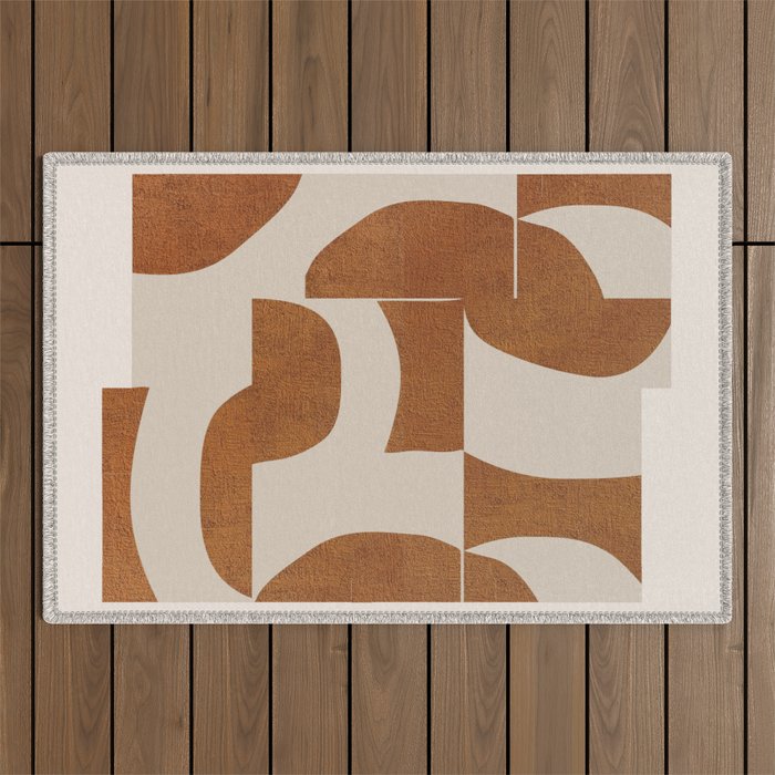 Minimal Geometric Shapes 227 Outdoor Rug Gallery Image 1