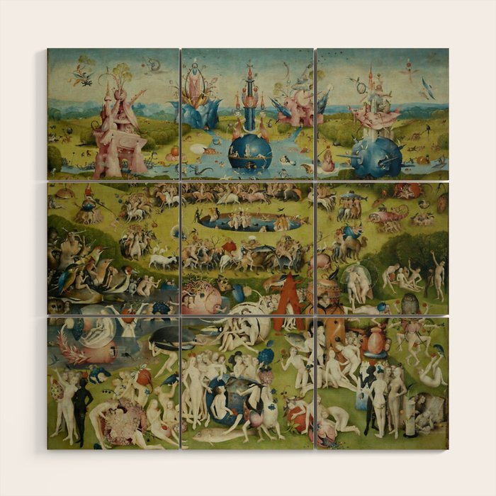 Hieronymus Bosch The Garden of Earthly Delights Wood Wall Art Gallery Image 1