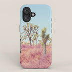 Surreal Pink Desert - Joshua Tree Landscape Photography iPhone Case Gallery Image 1