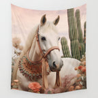 Desert Bohemian Garden Horse Wall Tapestry Gallery Image 4