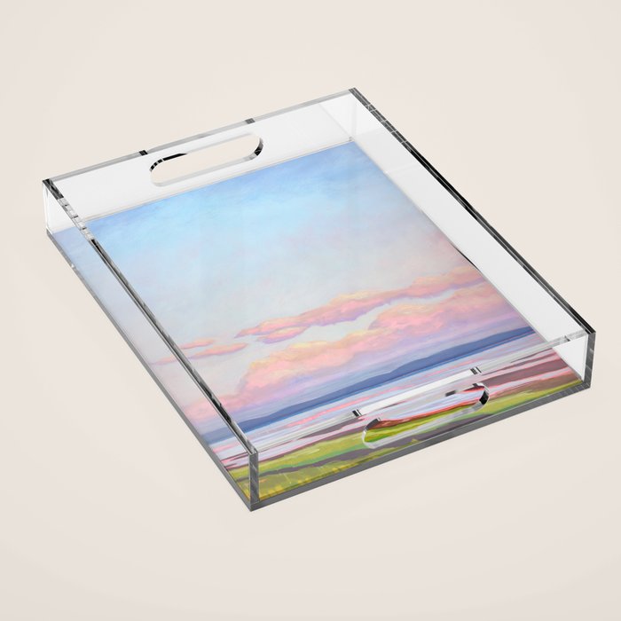 Peaceful Evening Water Scene Acrylic Tray Gallery Image 1