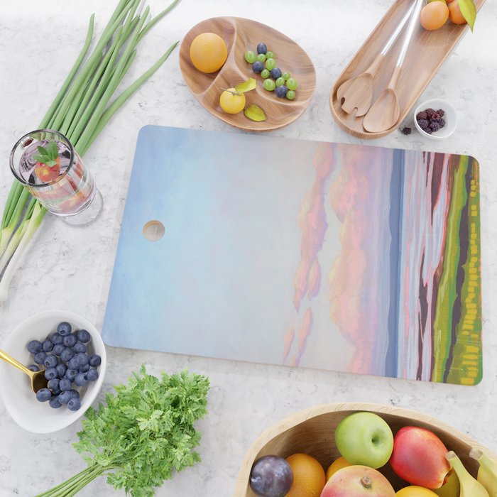 Peaceful Evening Water Scene Cutting Board Gallery Image 2