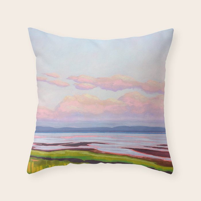Peaceful Evening Water Scene Throw Pillow Gallery Image 1