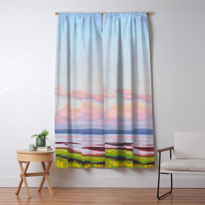 Peaceful Evening Water Scene Window Curtain Gallery Image 5