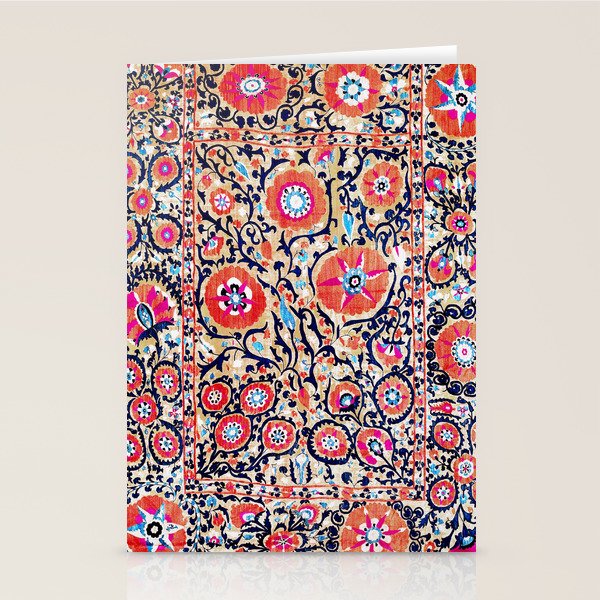 Shakhrisyabz Suzani Uzbek Embroidery Print Stationery Card Gallery Image 2