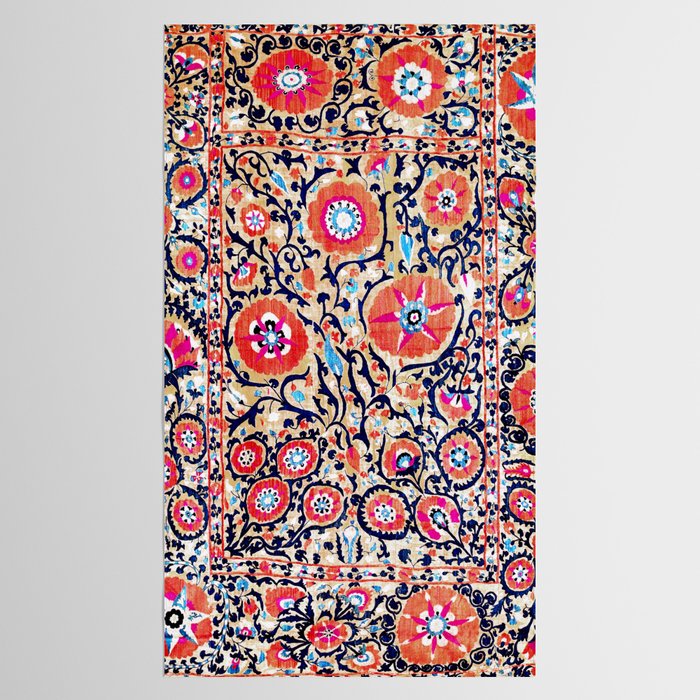 Shakhrisyabz Suzani Uzbek Embroidery Print Tablecloth Gallery Image 2