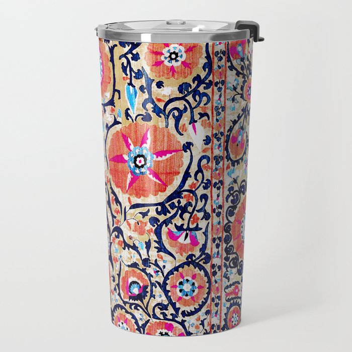 Shakhrisyabz Suzani Uzbek Embroidery Print Travel Mug Gallery Image 2