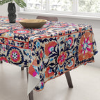 Shakhrisyabz Suzani Uzbek Embroidery Print Tablecloth Gallery Image 3