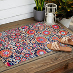 Shakhrisyabz Suzani Uzbek Embroidery Print Outdoor Rug Gallery Image 2